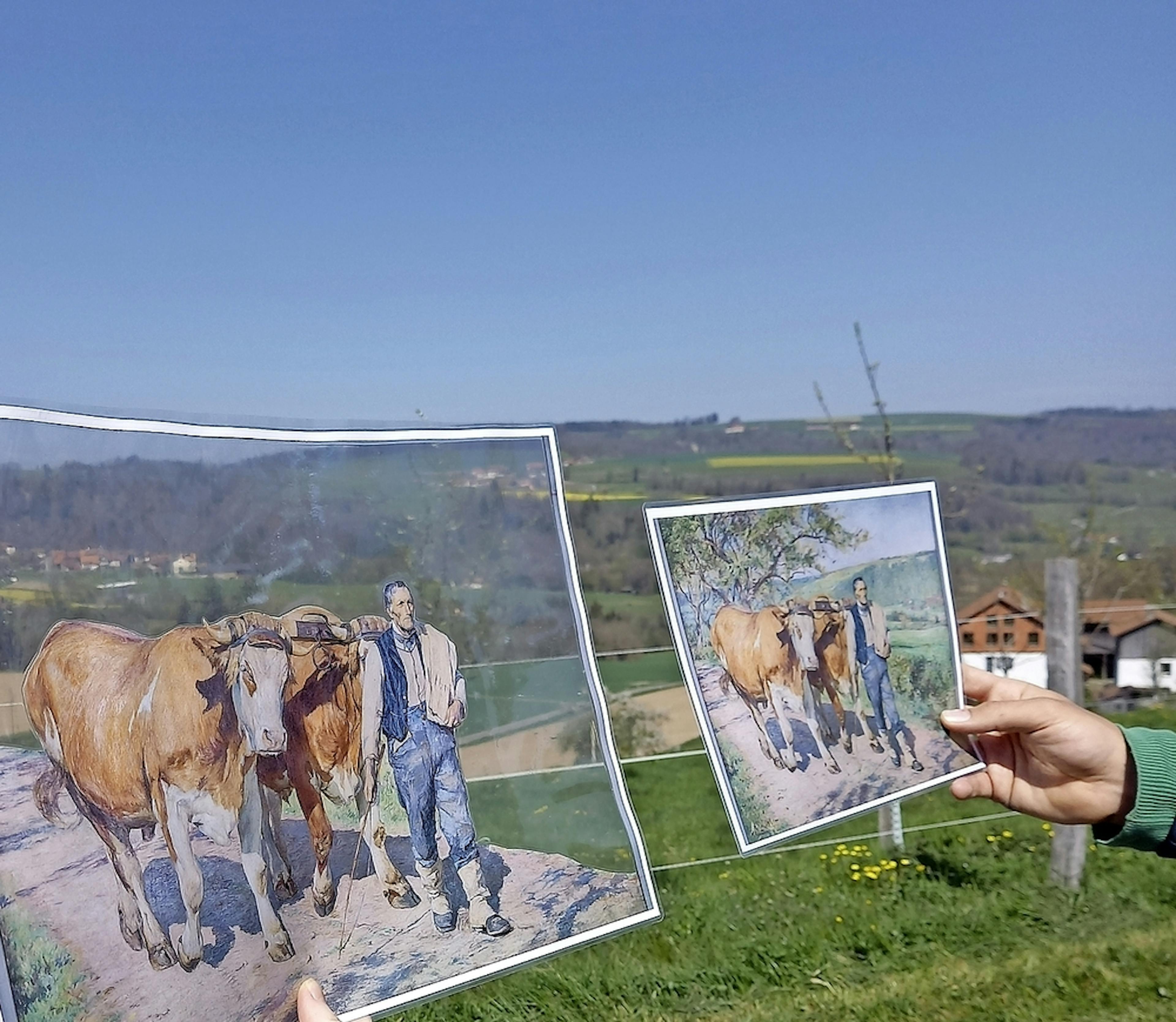 La balade permettra de retrouver le décor des peintures (ici Le paysan) d’Eugène Burnand, décédé il y a tout juste 100 ans. 