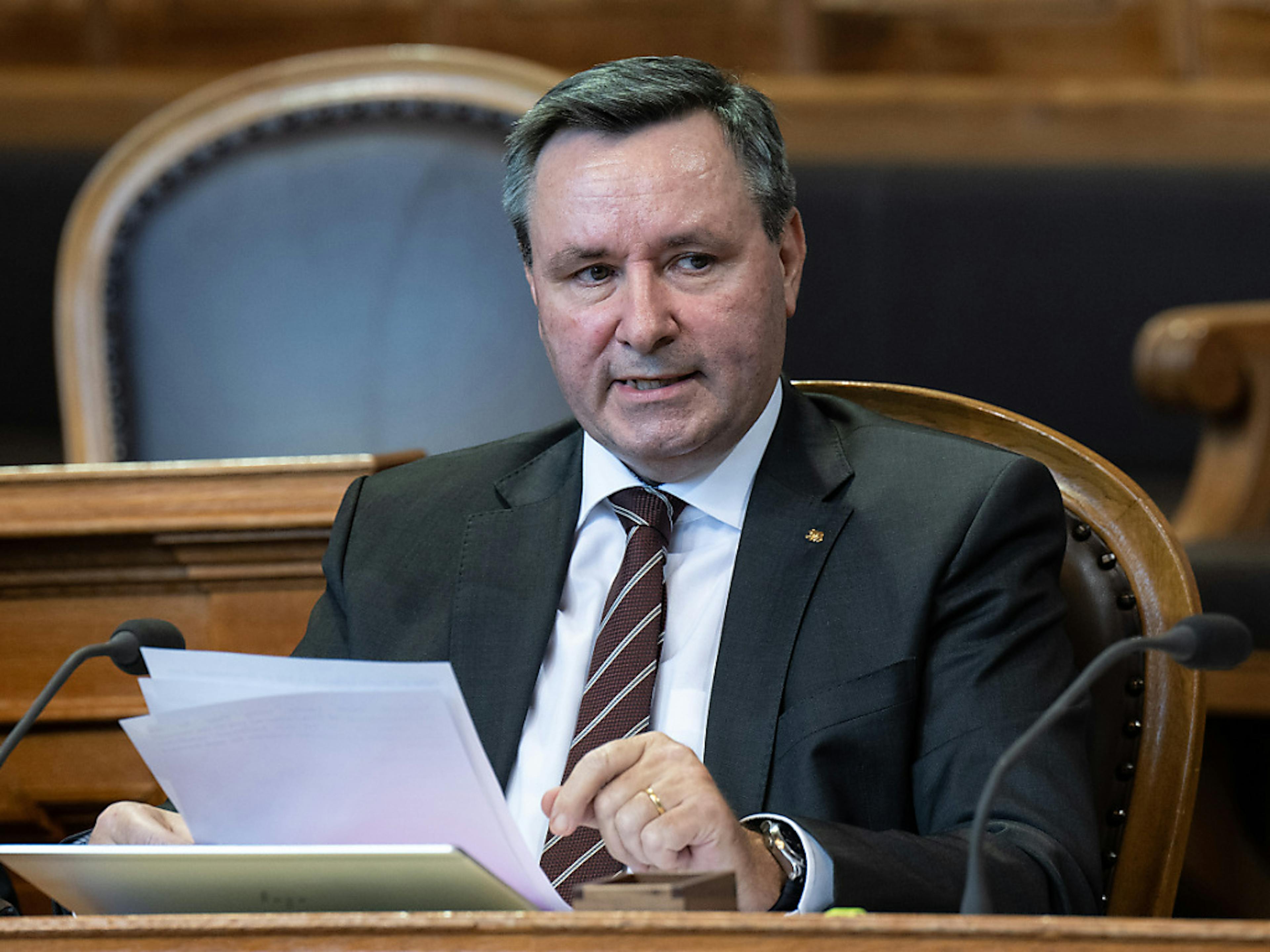 Le conseiller aux Etats bernois Werner Salzmann est le premier à sortir du bois pour succéder à Ueli Maurer (Archives).