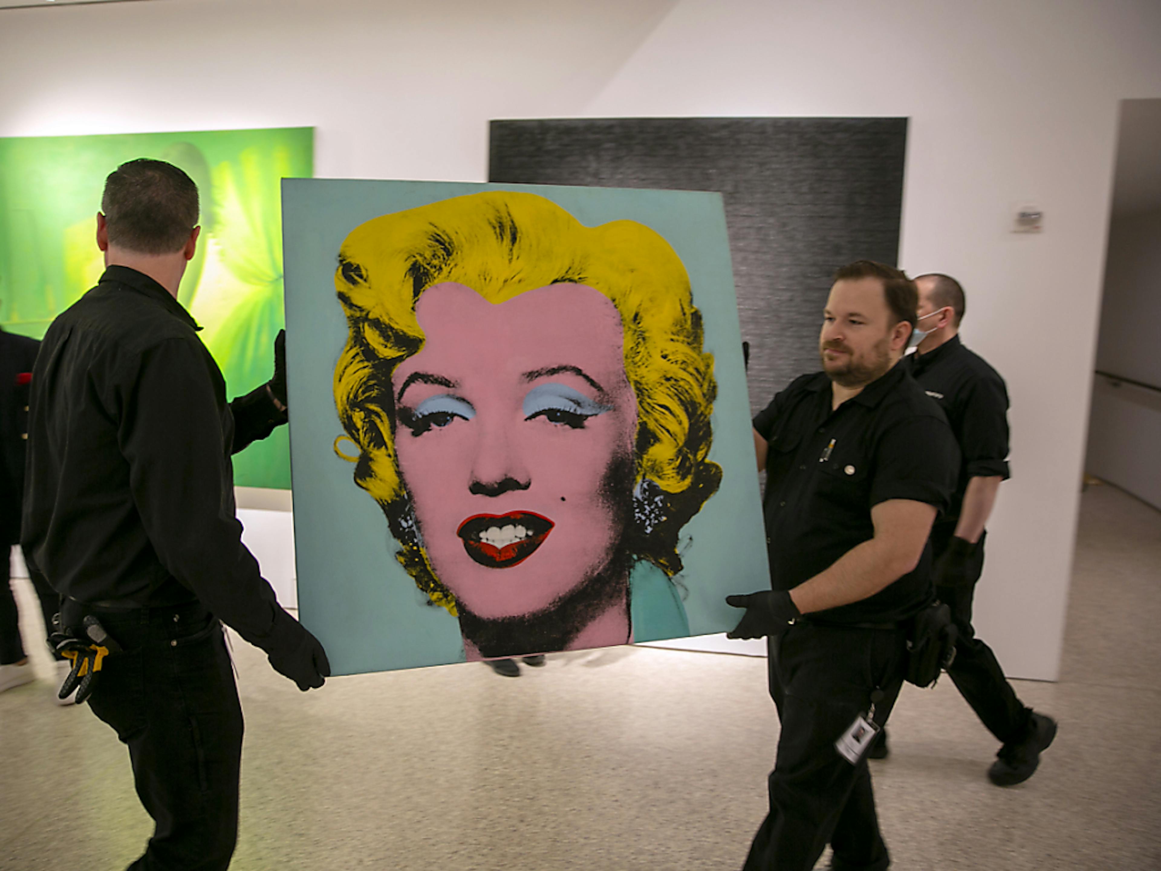 L'oeuvre vendue lundi soir est le tableau "Shot Sage Blue Marilyn" peint en 1964 par Andy Warhol (archives).