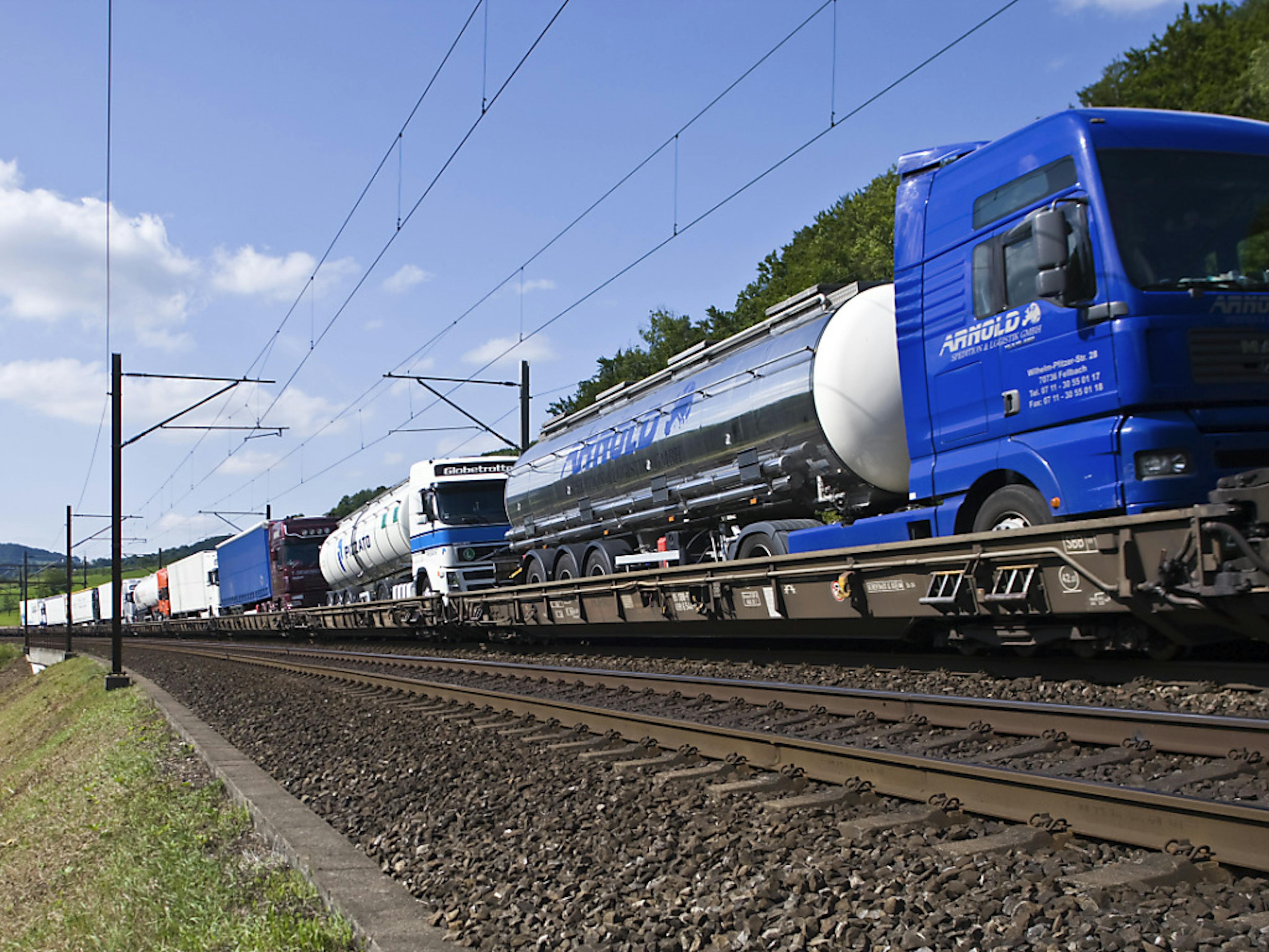 Le soutien de la Confédération au transport de camions sur le rail sera prolongé jusqu'en 2028 (archives).