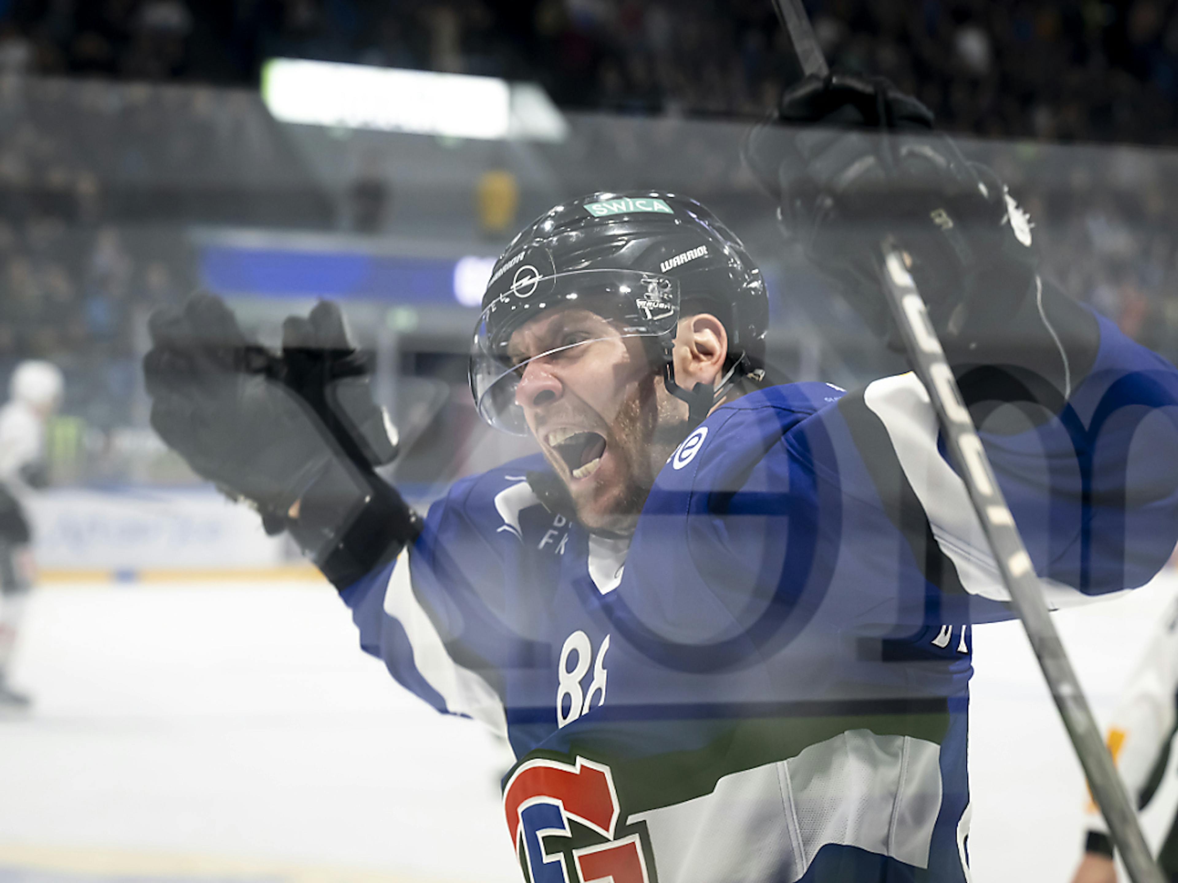 La joie de Chris DiDomenico sur le 1-0 de Fribourg