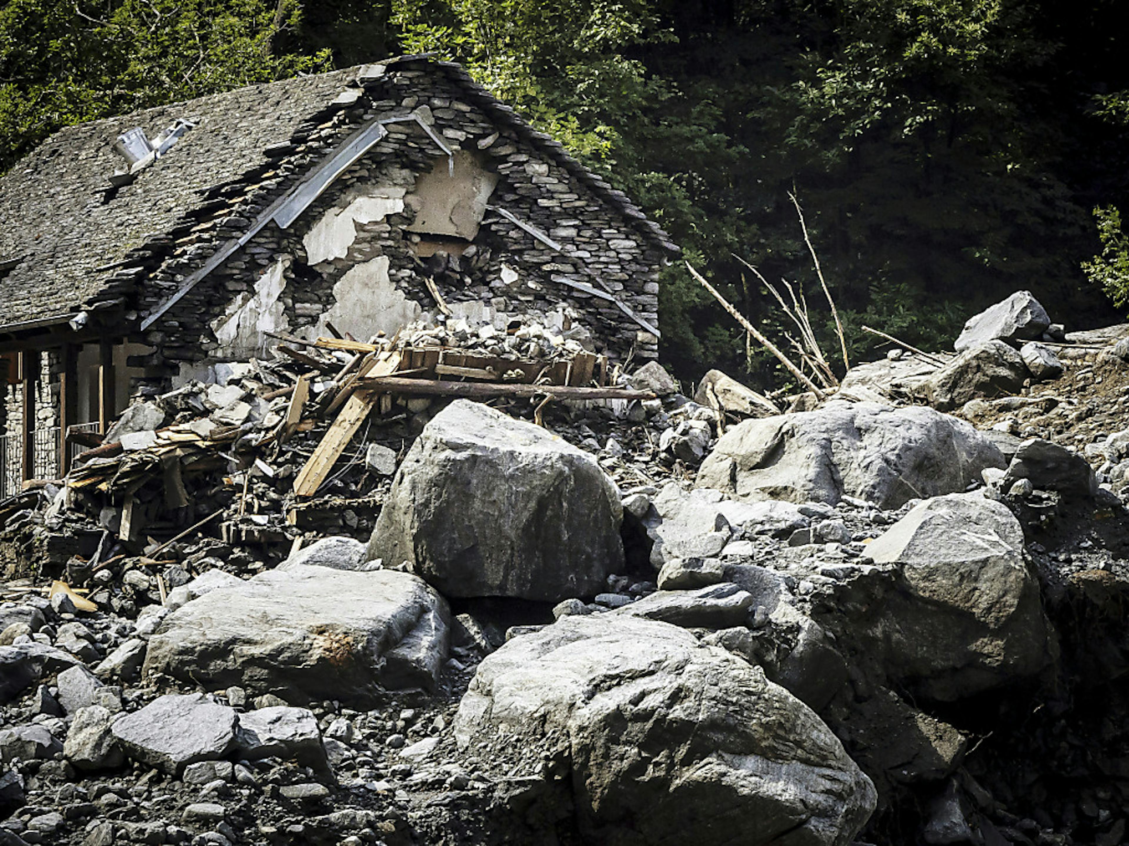 Le Val Bavona, au Tessin, a été fortement touché par les intempéries.